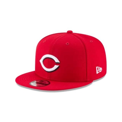 Red Cincinnati Reds Hat - New Era MLB Team Color Basic 9FIFTY Snapback Caps USA6321947